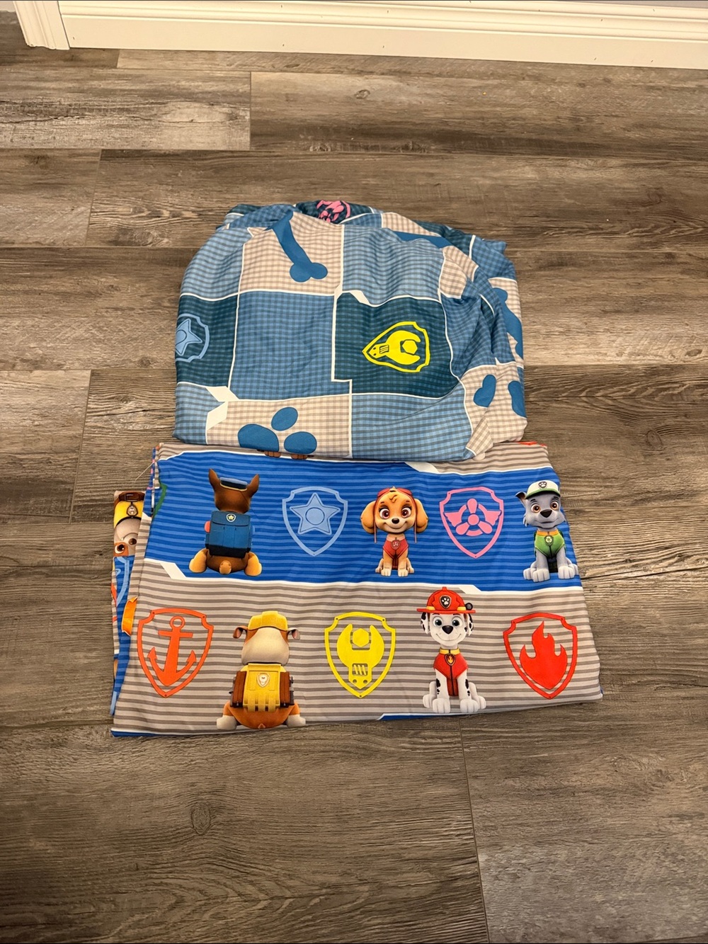 Paw Patrol Blue Character Bedding Set with Multi-Color Badges